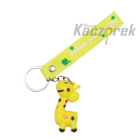 Brelok do kluczy 098 - żyrafa - żółta